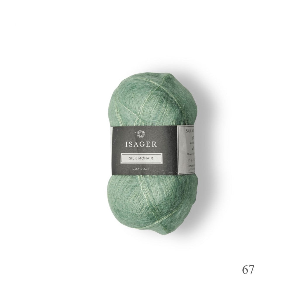 67 Silk Mohair by Isager Yarn is available to buy online from UK wool shop, Ida's House.