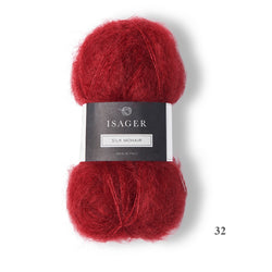 32 Isager Silk Mohair is available to buy online from UK wool shop, Ida's House.