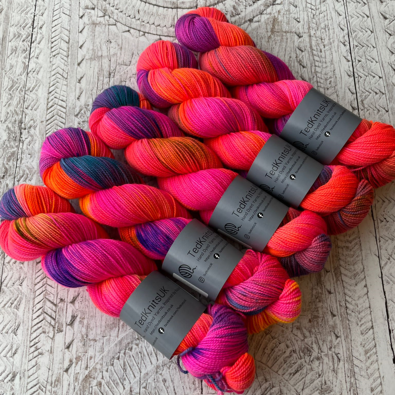 Love Potion Ted Knits Hand dyed yarn is available to buy online from UK wool shop, Ida's House.