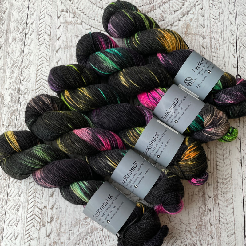 Ted Knits Hand dyed yarn is available to buy online from UK wool shop, Ida's House.