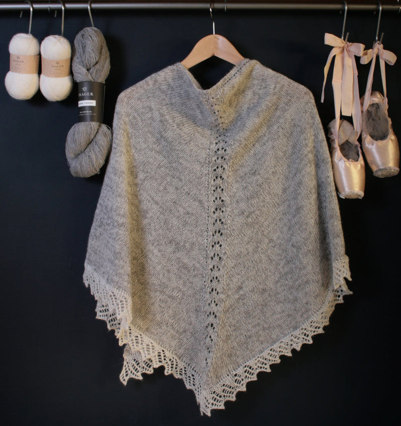 The Odette Shawl Isager Knitting Kit is available to buy online from UK wool shop, Ida's House.