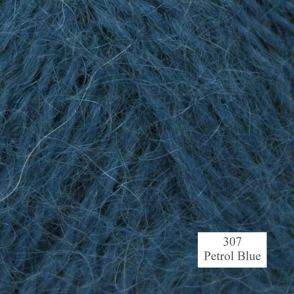 307 Petrol Blue Mohair and Wool Yarn from Onion is available to buy online from UK wool shop, Ida's House.