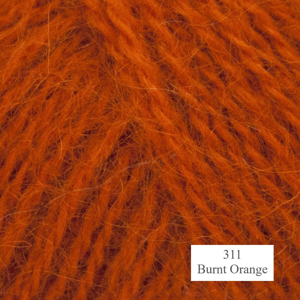 311 Burnt Orange Mohair and Wool Yarn from Onion is available to buy online from UK wool shop, Ida's House.