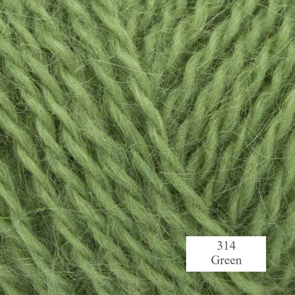 314 Green Mohair and Wool Yarn from Onion is available to buy online from UK wool shop, Ida's House.