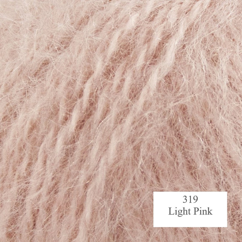 319 Light Pink Mohair and Wool Yarn from Onion is available to buy online from UK wool shop, Ida's House.