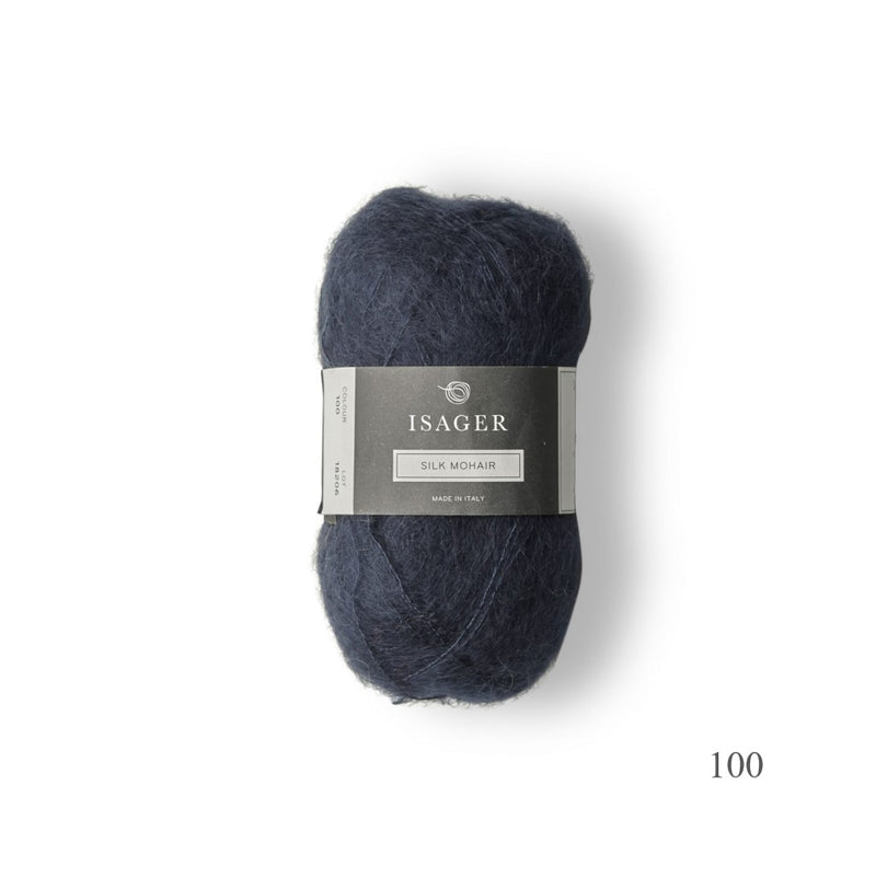 100 Isager Silk Mohair is available to buy online from UK wool shop, Ida's House.