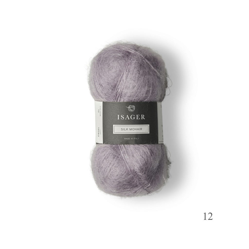 12 Isager Silk Mohair is available to buy online from UK wool shop, Ida's House.