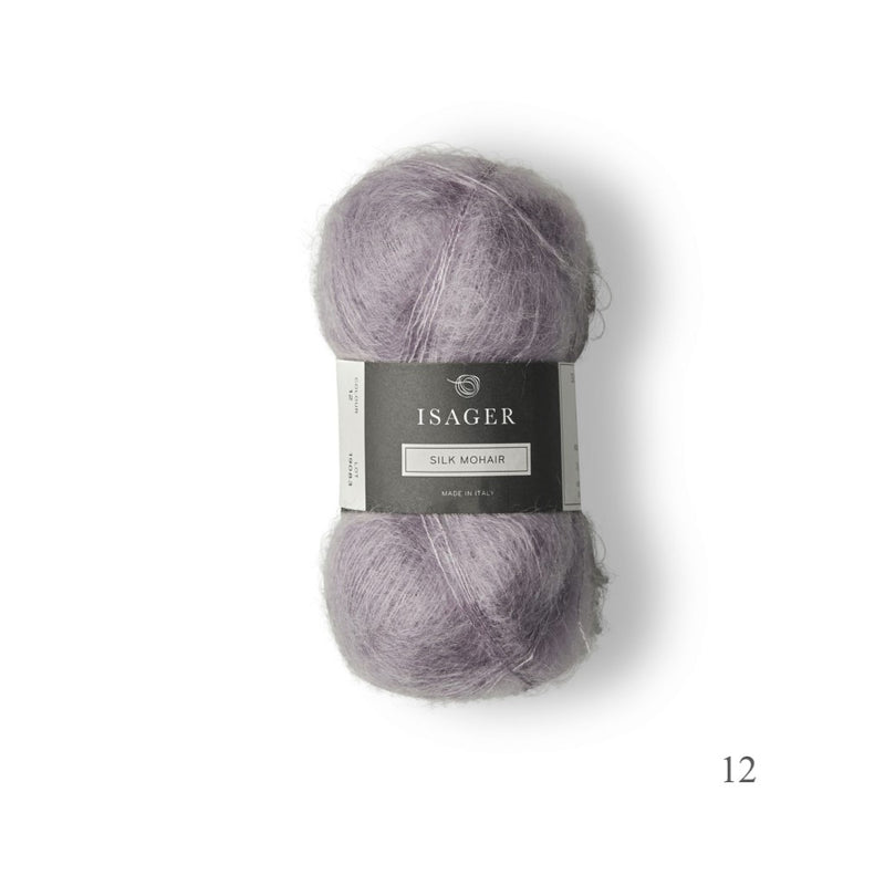 12 Isager Silk Mohair is available to buy online from UK wool shop, Ida's House.